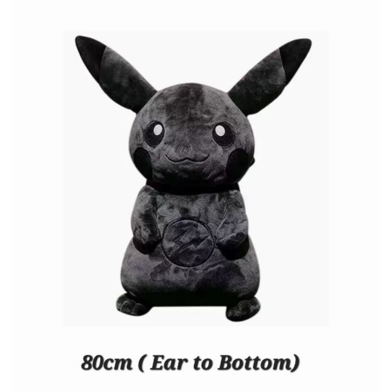 Sg Stocks Pokemon X Fragment Black Pikachu Plush Toy 30cm 50cm 80cm Shopee Singapore