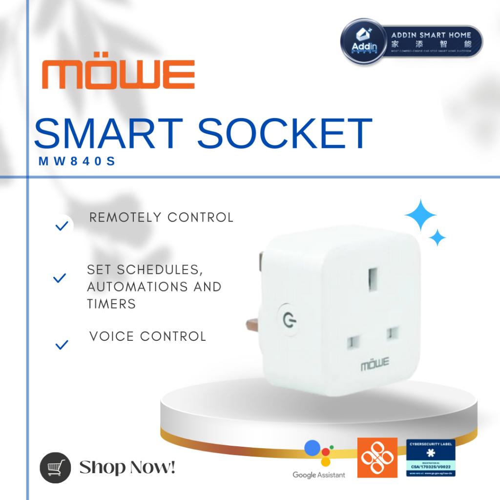 MÖWE WiFi Smart Socket MW840S - Remote Control, Scheduling, Alexa ...