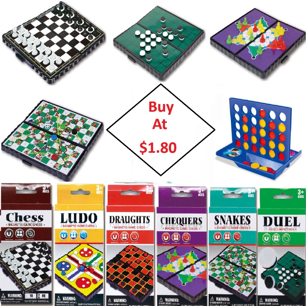 Portable Magnetic Chess Set Board Game Snake and Ladders Airplane ...