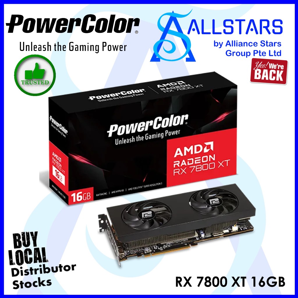PowerColor Radeon RX 7800 XT 16GB PCI-Express Gaming Graphics Card ...