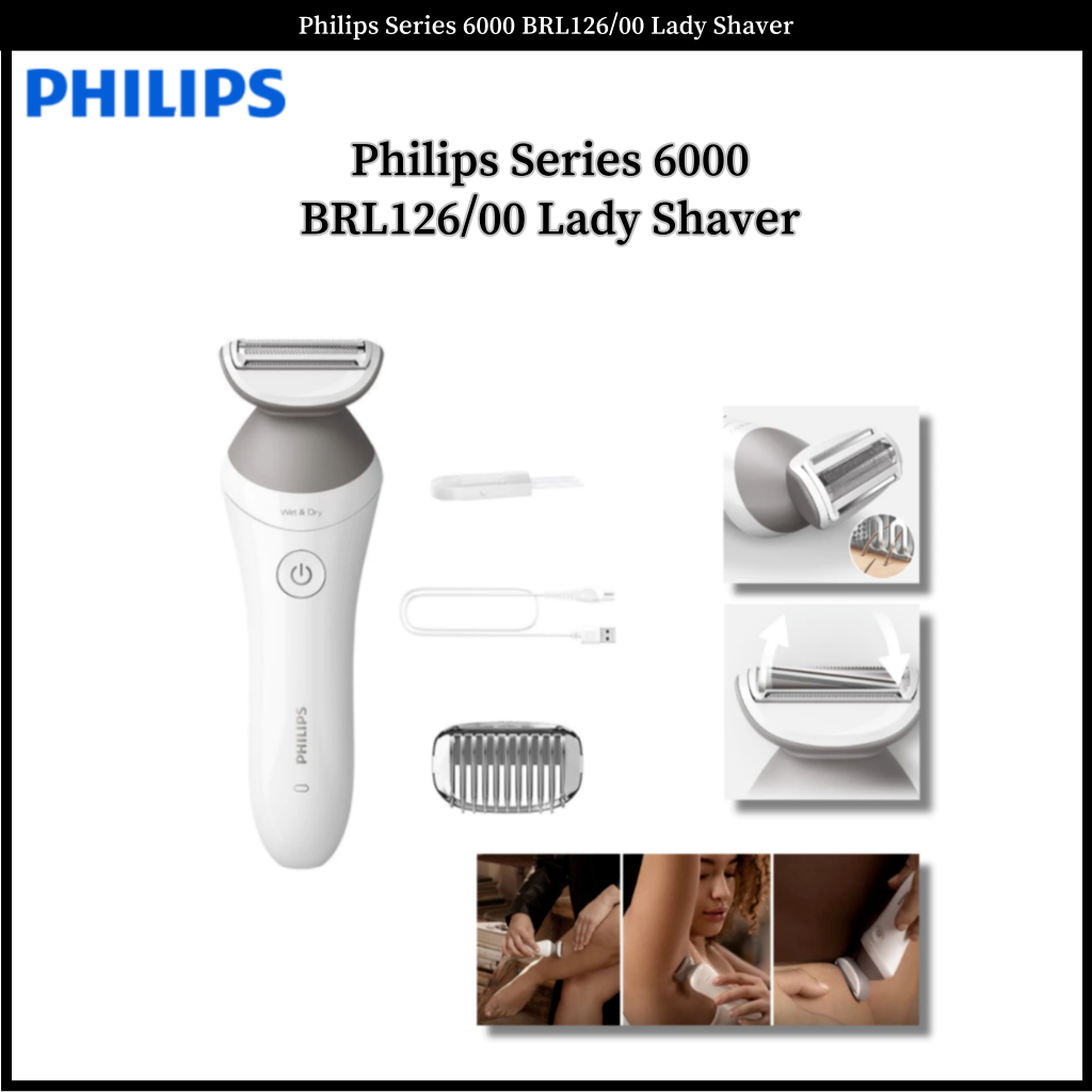 Philips Series 6000 BRL126/00 Lady Shaver Shaver for Women, Electric ...