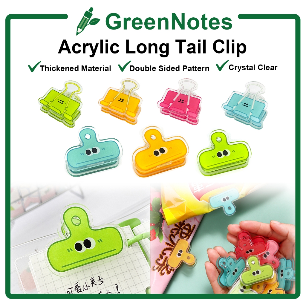 WORKWELL Acrylic Eyes Binder Clips | Cute Office PP Clips | Colorful ...