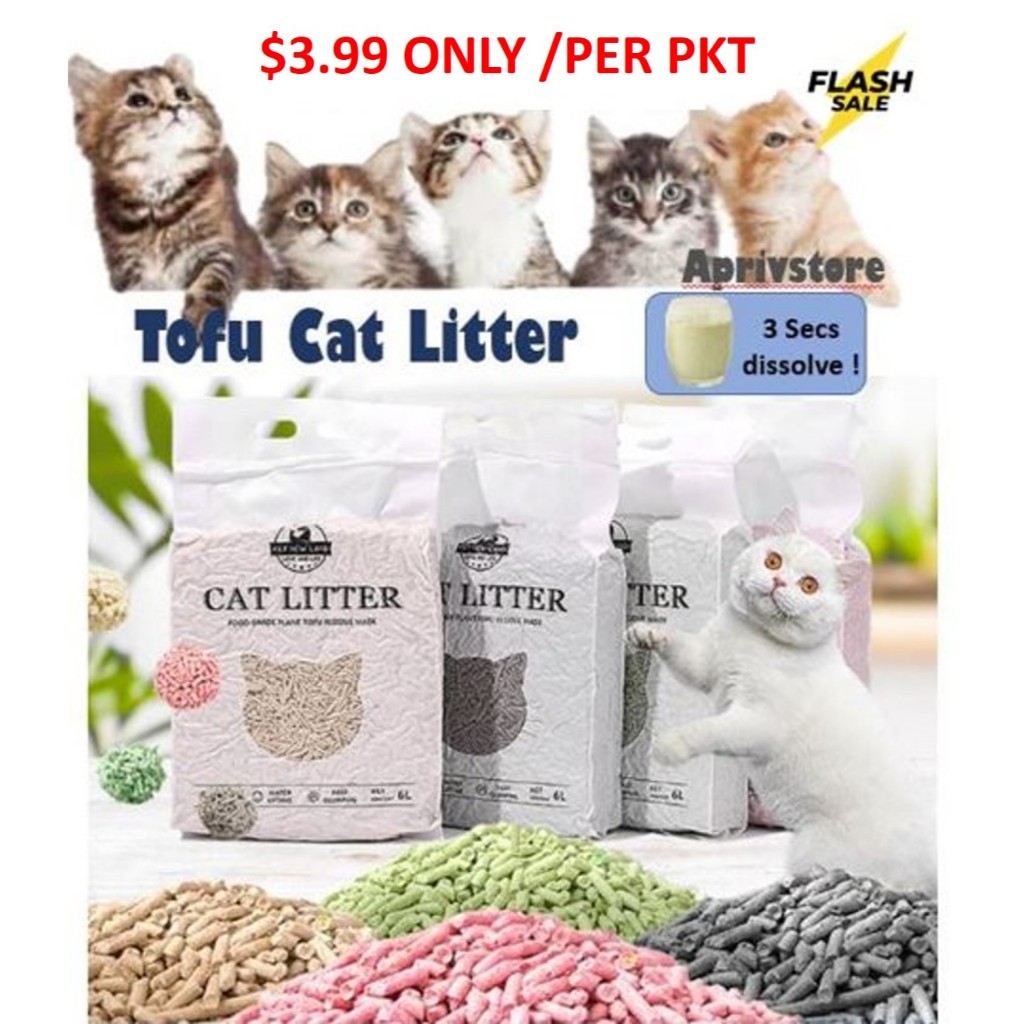 $3.99 CHEAPEST IN SG 6L Cat Litter / Tofu Cat Litter / Cat Sand