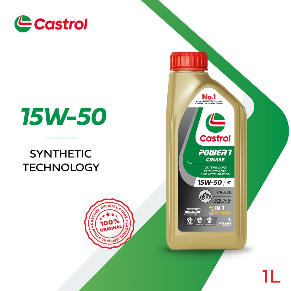 Castrol POWER1 Cruise 4T 15W-50 (1L) Synthetic Technology API SP