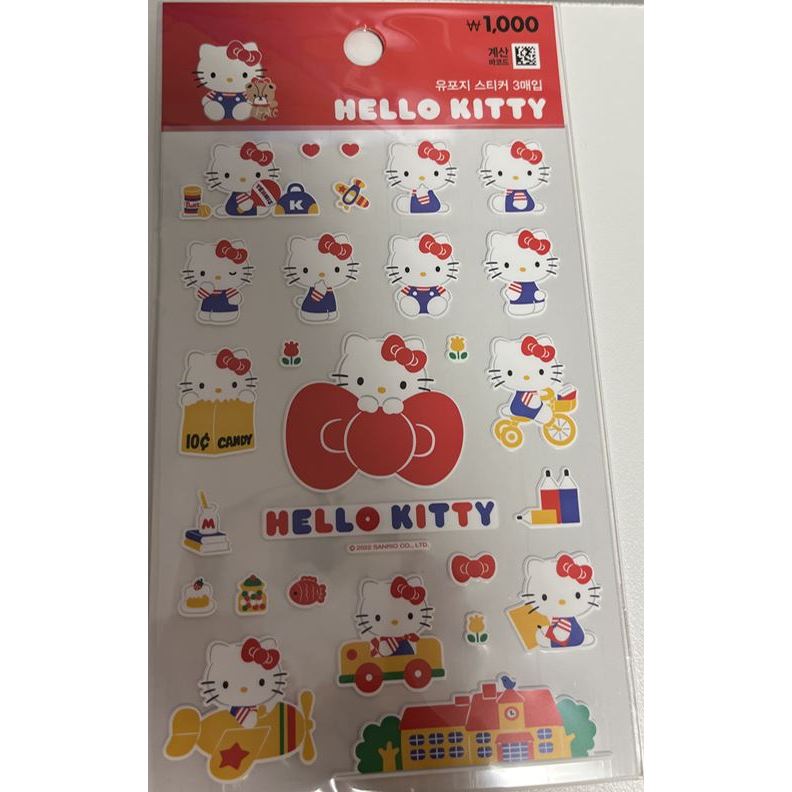 Hello Kitty Sticker Set (3 Sheets) – Pink / Red | Shopee Singapore