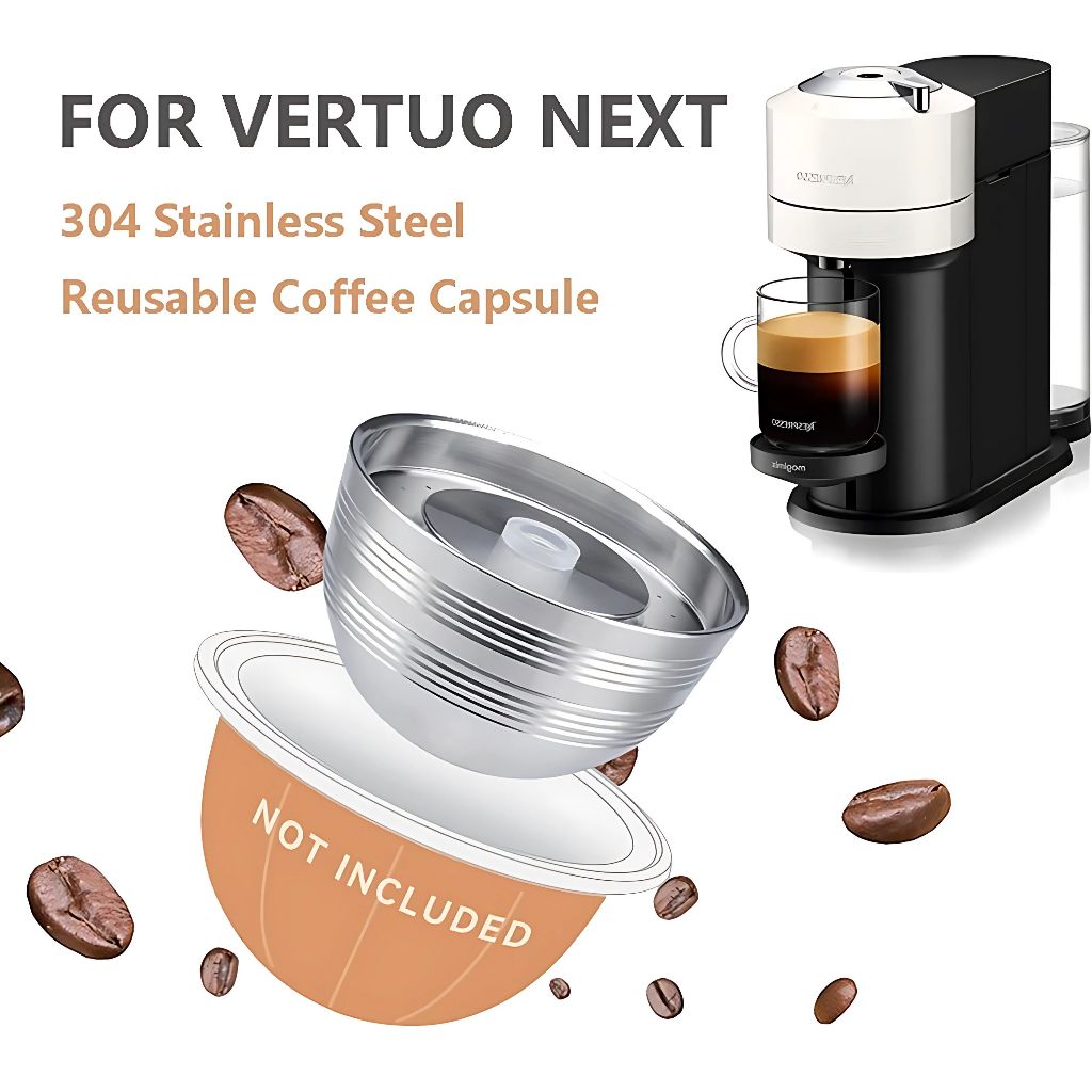 Reusable Nespresso Vertuo Stainless Steel Capsule | Refillable ...