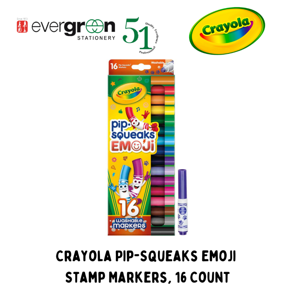 Crayola Pip Squeaks Washable Markers Assorted Colors 16 Markers Per Box Set Of 3 Boxes - Office Depot - View #8