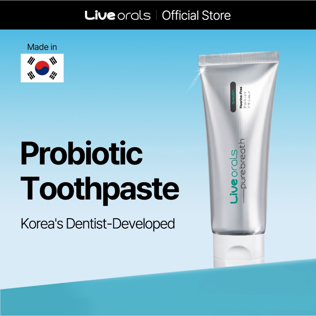Liveorals PureBreath Probiotics Toothpaste 80g | 99.9% Bacteria Removal ...