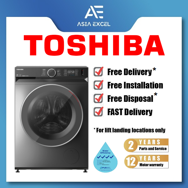 TOSHIBA TWBK95G4S 8.5KG REAL INVERTER FRONT LOAD WASHING MACHINE