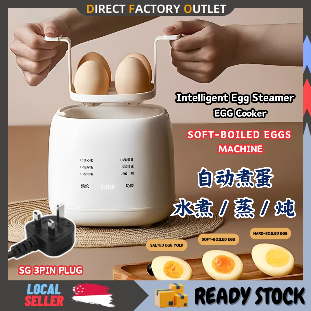 SG CHEAPEST Intelligent Egg Boiler Automatic Power Off Household Hard Boiled Egg Maker Breakfast Cooker Shopee Singapore