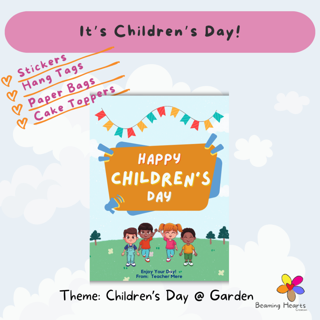 [Beaming Hearts] Children's Day Stickers/Hang Tags/Goodie Bag Tags ...