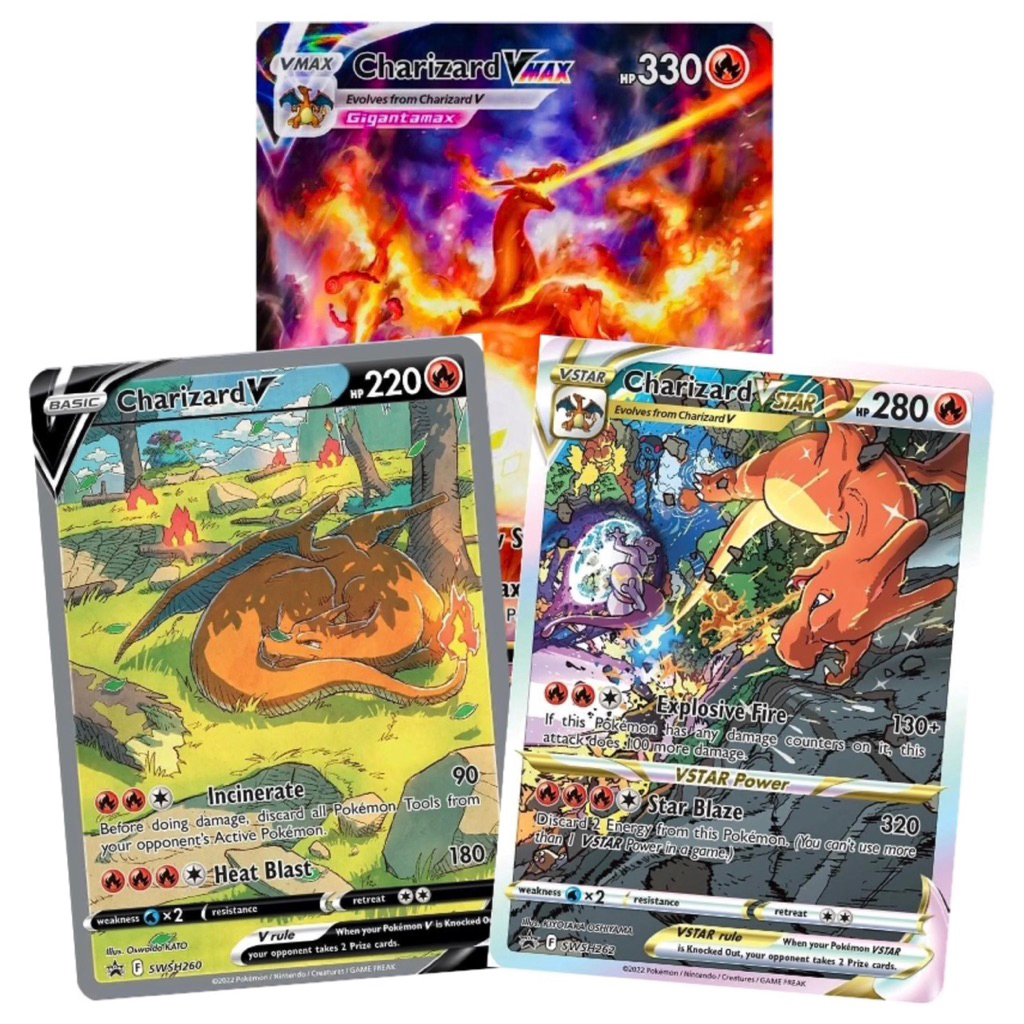 Pokemon] Charizard V VStar Vmax UPC Sword and Shield Black Star English  Promo Singles Card SWSH260 SWSH261 SWSH262 | Shopee Singapore