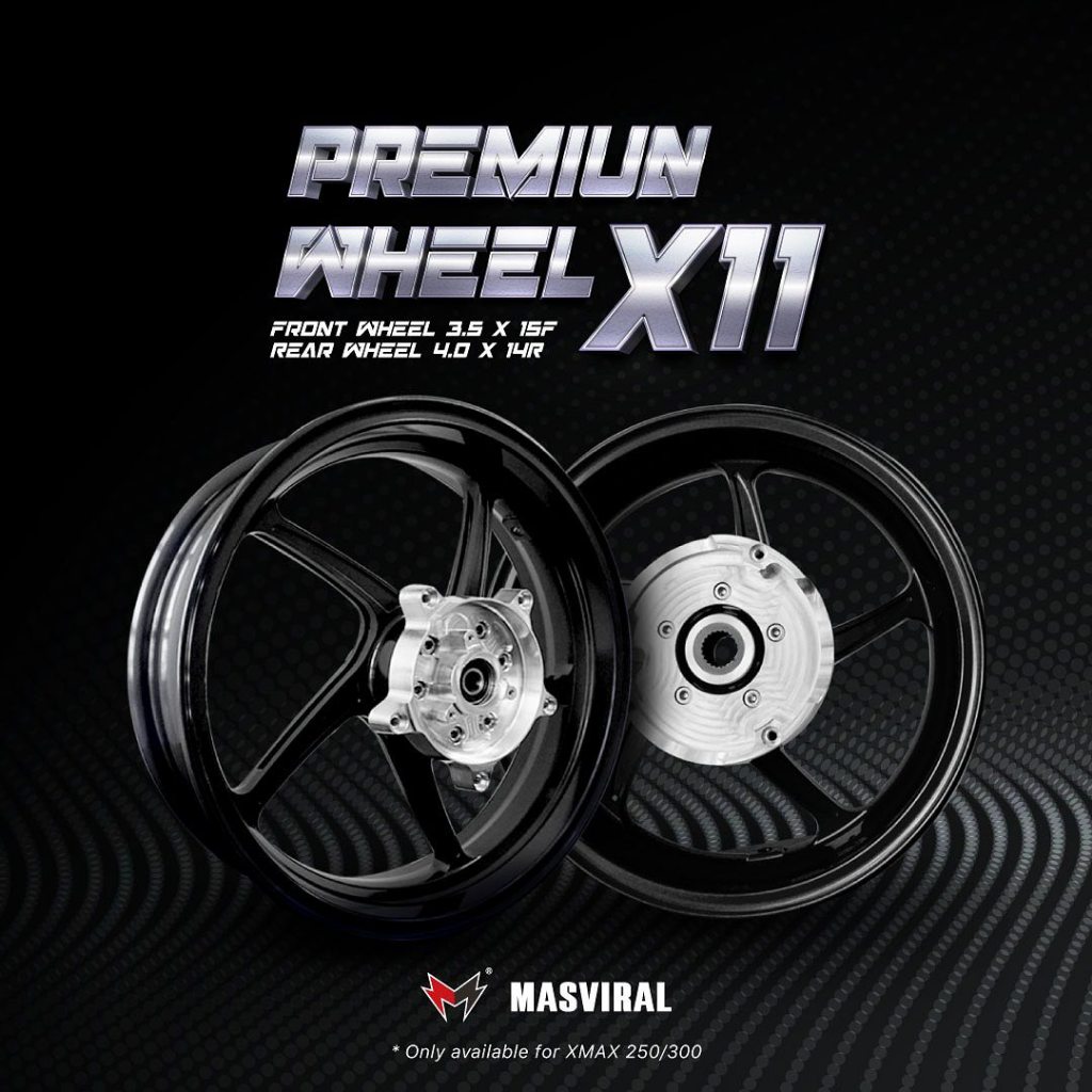 MASVIRAL X11 XMAX250 XMAX300 FORGED ALLOY SPORT RIM SIZE(3.50X15/4 ...