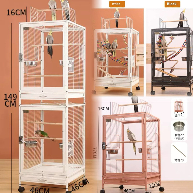 Picture of (Local )Transparent acrylic splash-proof parrot cage bird cage tiger ...