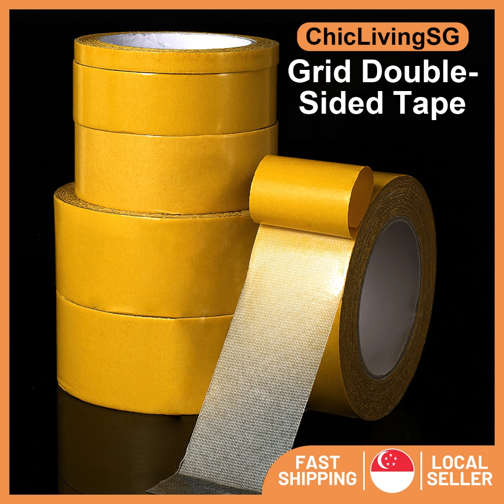 Mesh Tape Strong Double Sided Adhesive Tape Fabric Tape Adhesive Yellow ...
