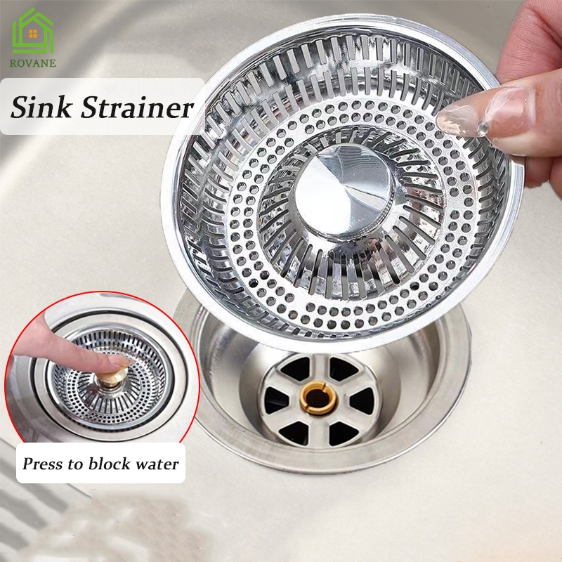 {SG} Sink Strainer And Sink Stopper Pop Up Kitchen Sink Filter Anti ...
