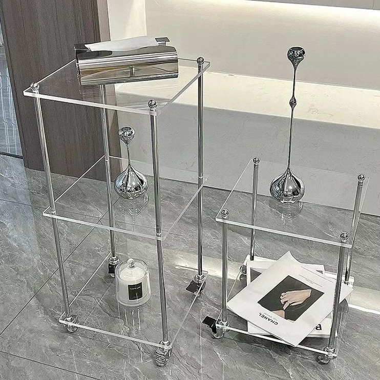 And Living Wheels Display With Shelf Rack Frame Storage Acrylic Room ...