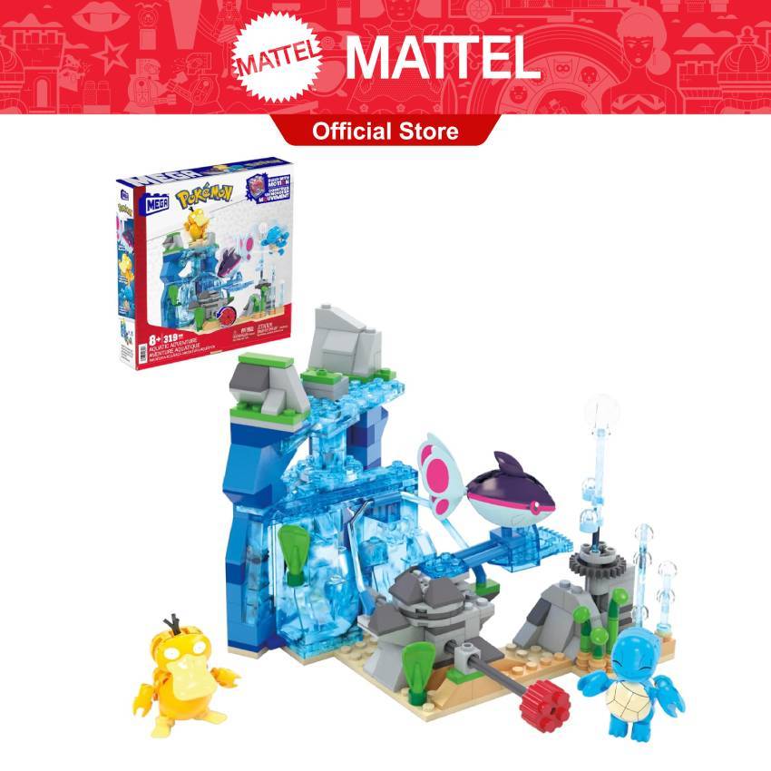 MEGA Pokémon Aquatic Adventure Building Toy Kit, With 3 Action Figures ...