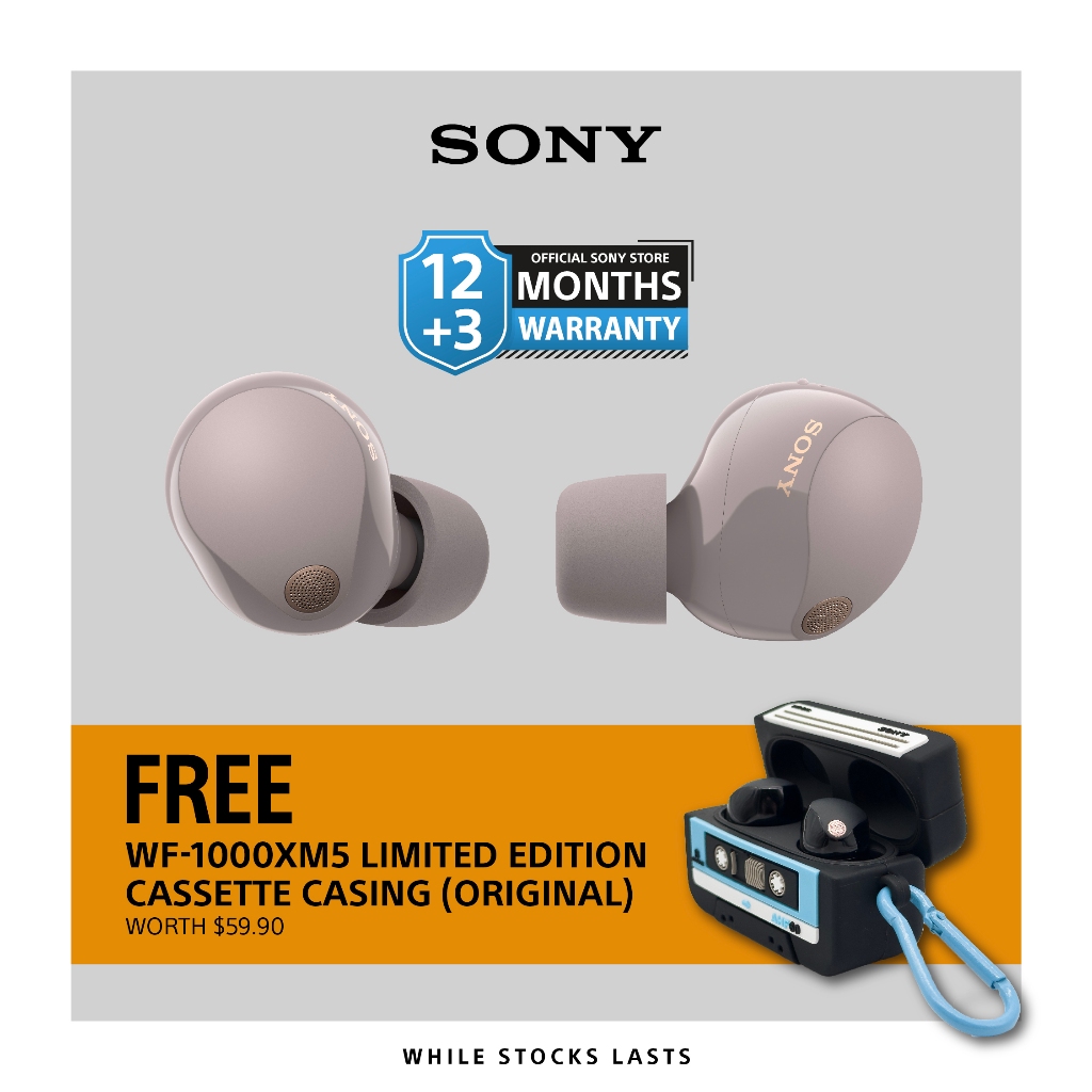 Sony WF 1000XM5 Wireless Noise Cancelling Headphones Free Limited Edition Casette Casing worth 59.90 Shopee Singapore