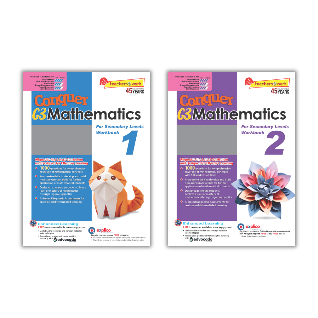 Conquer G3 Mathematics For Secondary Levels Workbook 1 - 2 | Topical ...
