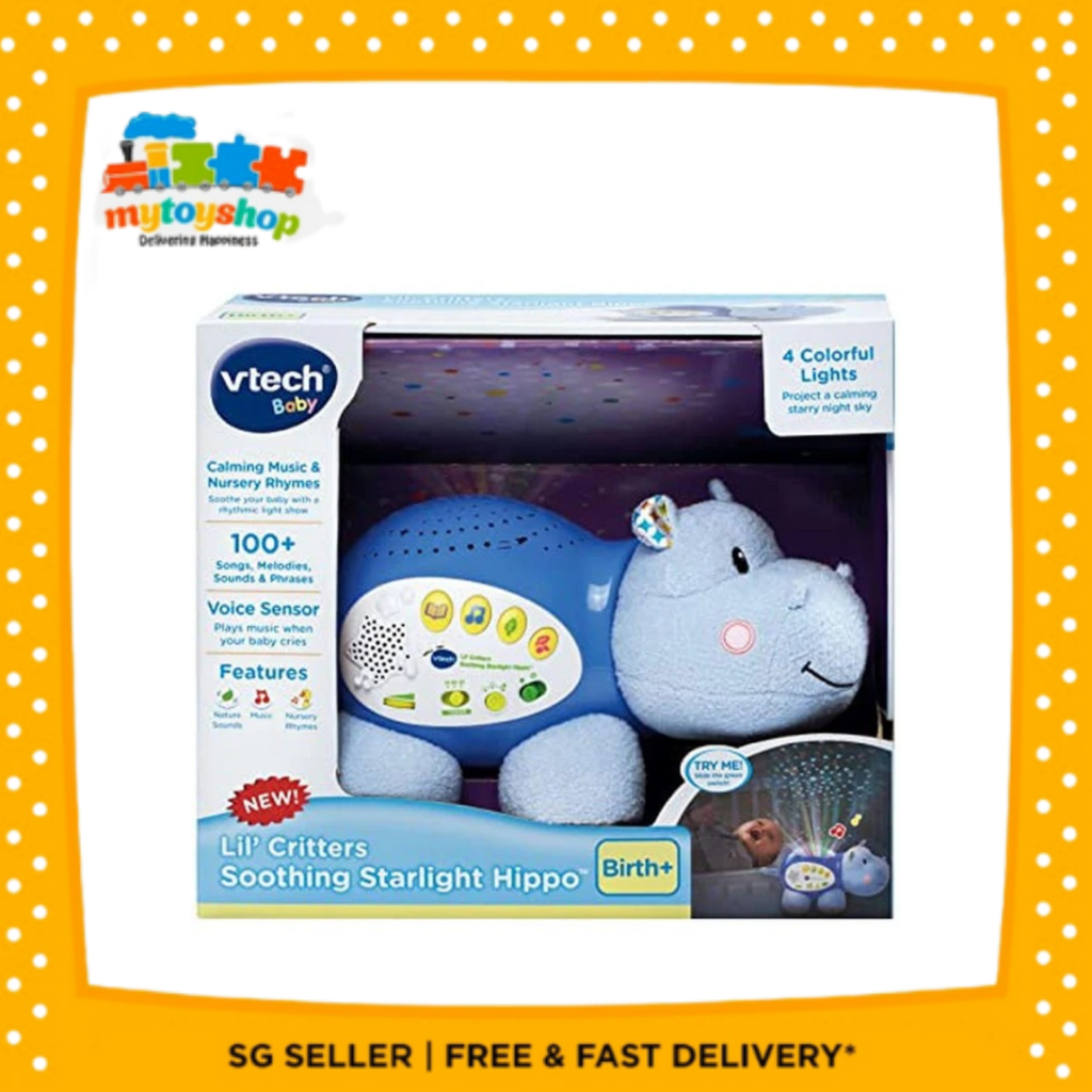 VTech Lil Critters Soothing Starlight Hippo Shopee Singapore