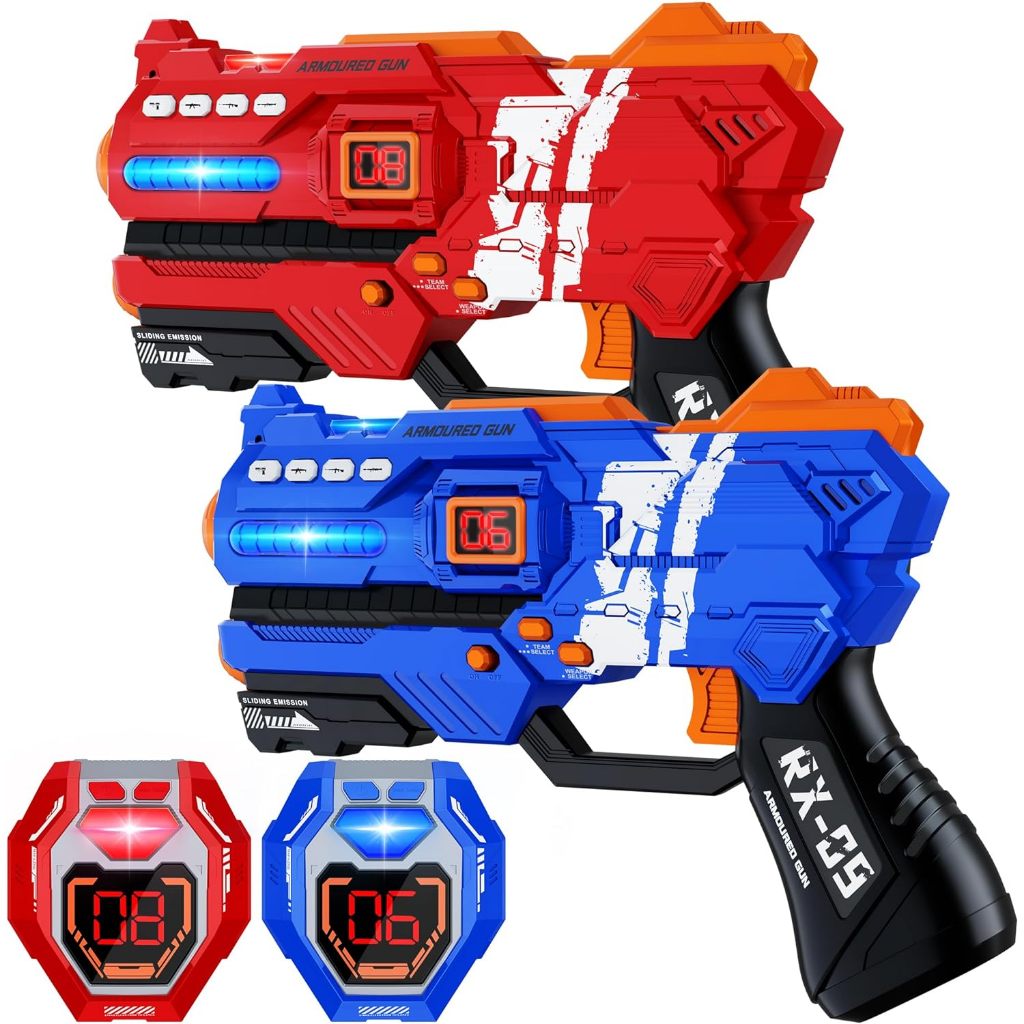 IJO Laser Tag Set of 2 Infrared Multi Function Laser Gun 2 Guns and 2 Vests Outdoor Indoor Party Play Game Toys Great Gi Shopee Singapore