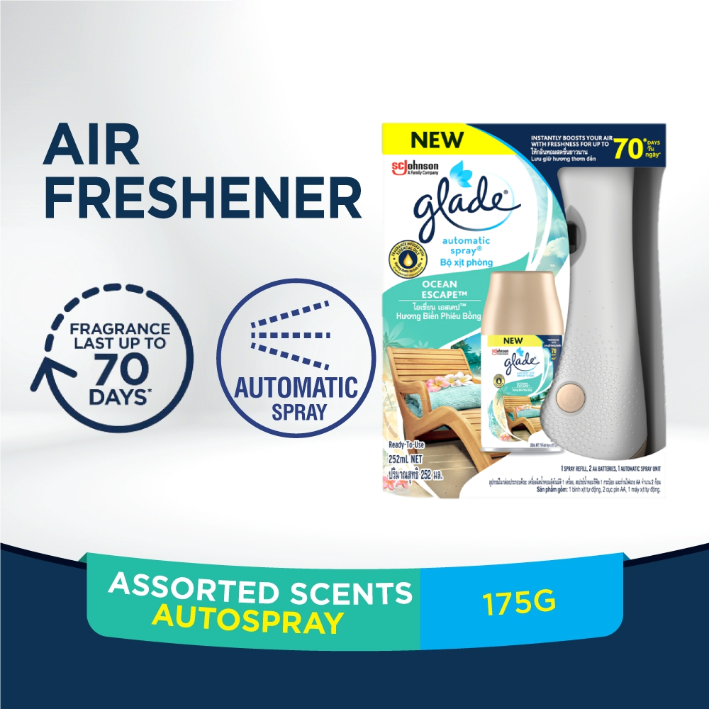 Glade Automatic Spray Starter Kit 175g (Assorted Scents) | Shopee Singapore