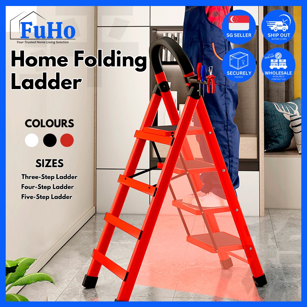 🇸🇬READY STOCK🇸🇬 FuHo Foldable Ladder With Handle | Anti Slip Ladder ...