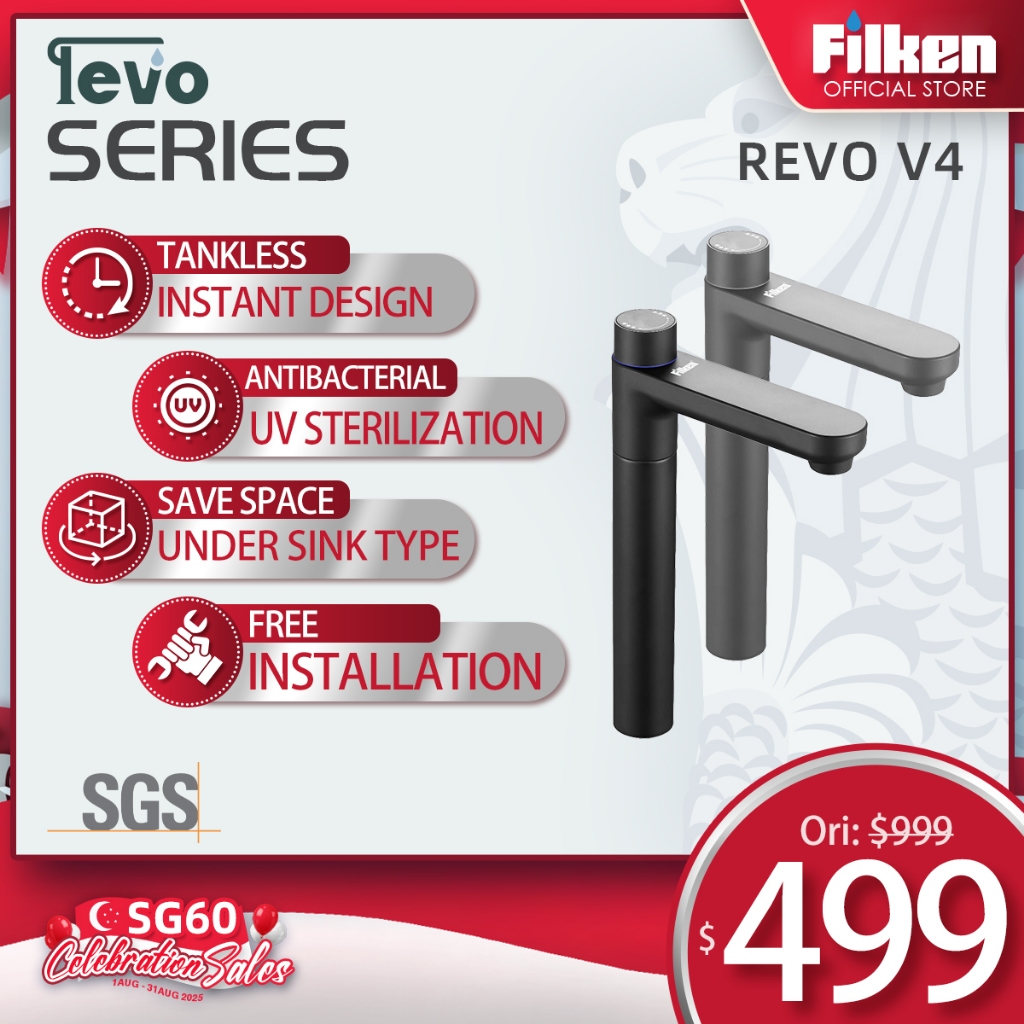 Filken Revo V4 Under Sink Tankless Water Dispenser ROOM WATER FILTER ...