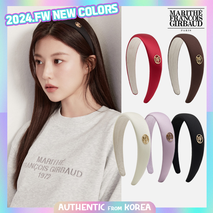 【Marithe + Francois Girbaud】 CIRCLE LOGO RIBBON HAIR PIN MARITHE FRANCE CIRCLE LOGO HAIR CLIP Black Cellulose Acetate