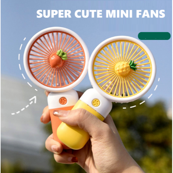 Mini Cute Flower Fruit Rechargable Handheld Fan Portable HandyFan ...