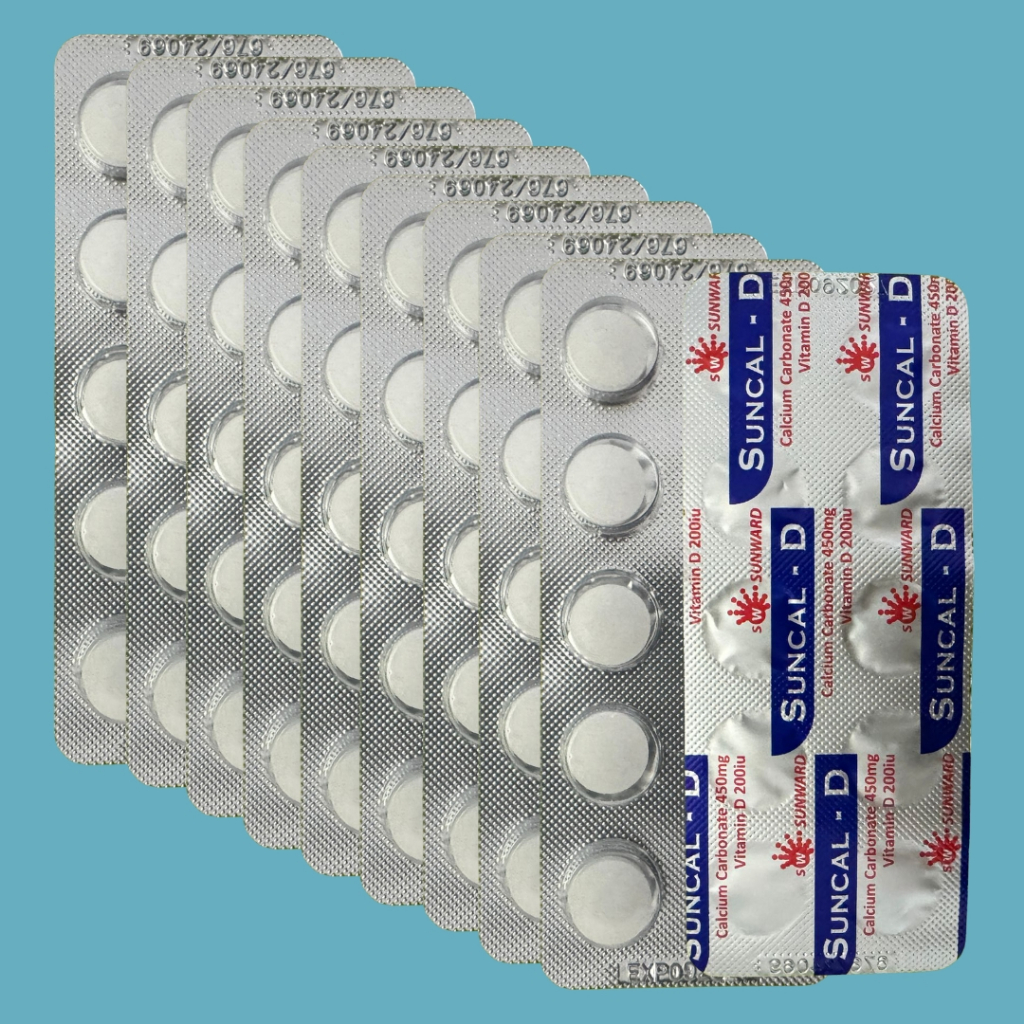 Suncal – D 100s Calcium Carbonate 450mg/ Vitamin D 200IU Tablets ...