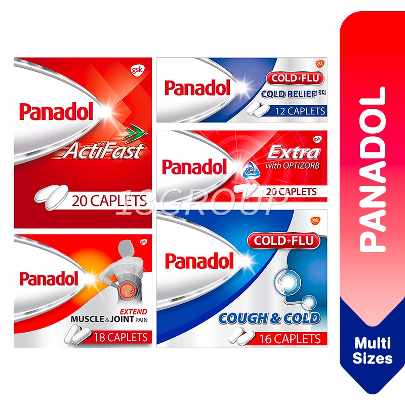 Panadol Extra Optizorb ActiFast Menstrual Cough Cold Flu Relief Extend ...