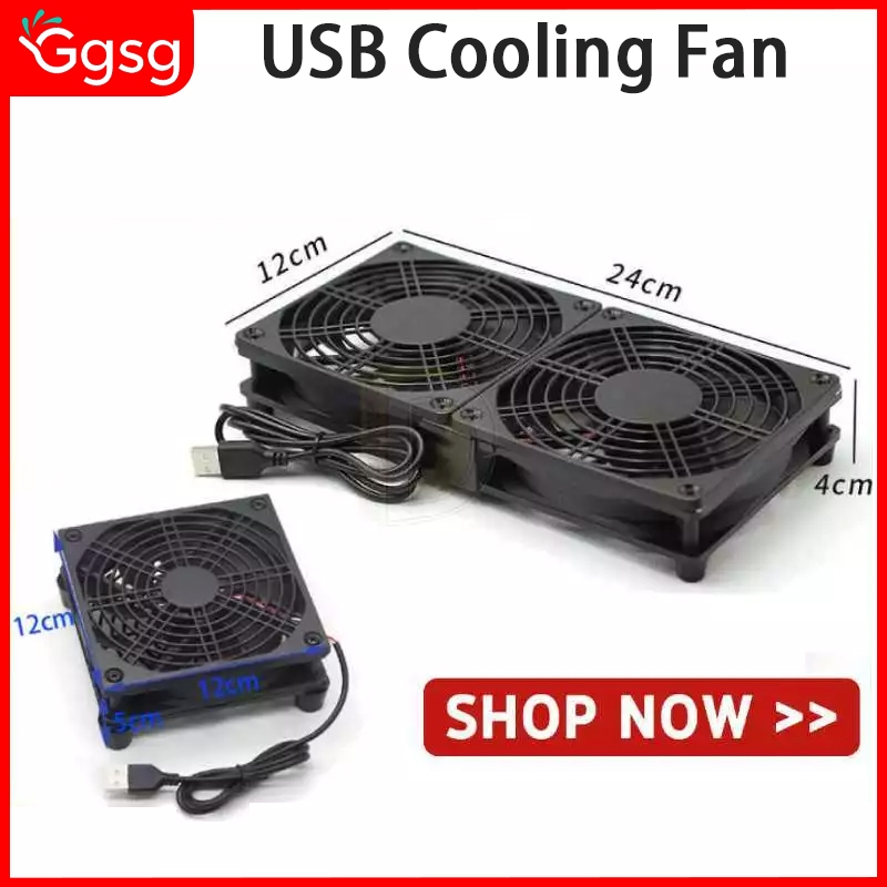 【SG】USB Cooling Fan 1200RPM USB Router Fan Wifi Modem Cooling Rack ...