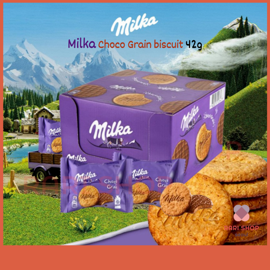 [Milka] Choco Grain Biscuit 168g l Chocolate Cookies l 42g× 2P (NO BOX ...