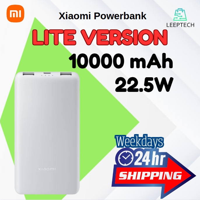 Xiaomi Powerbank 10000 mAh Lite Version 22.5W Ultra-Fast Charging ...