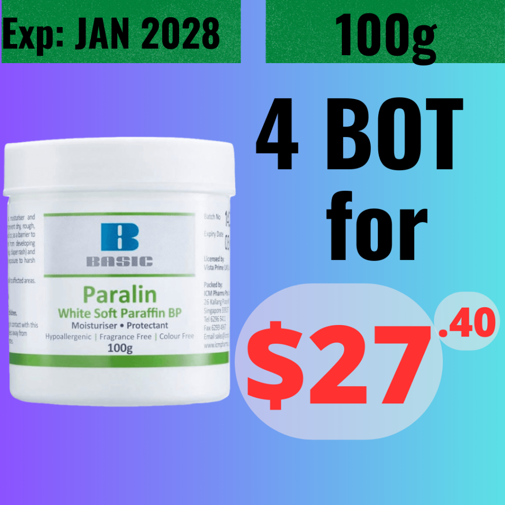 Paralin White Soft Paraffin BP 100G Moisturiser Dry Skin Baxter ...