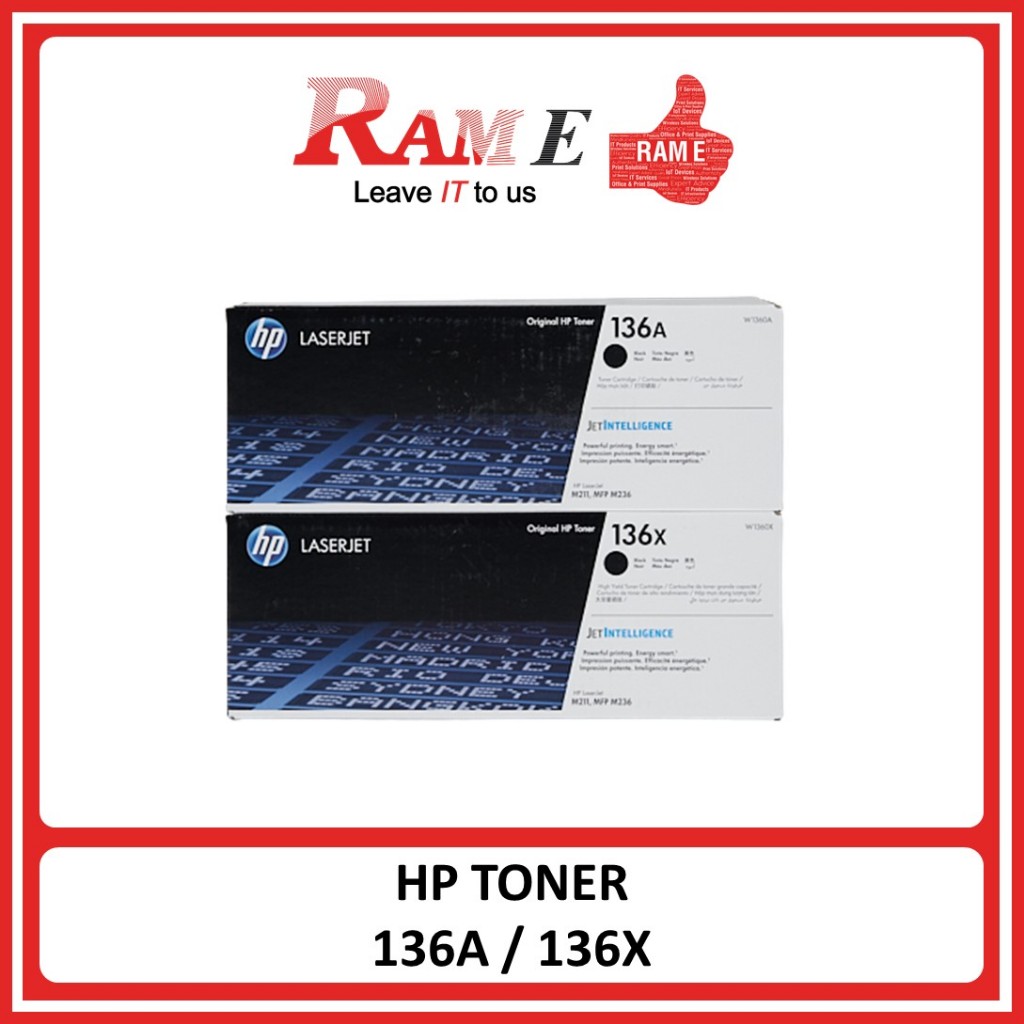 [ORIGINAL] HP 136A / 136X Black Toner Cartridge W1360A W1360X | Shopee ...