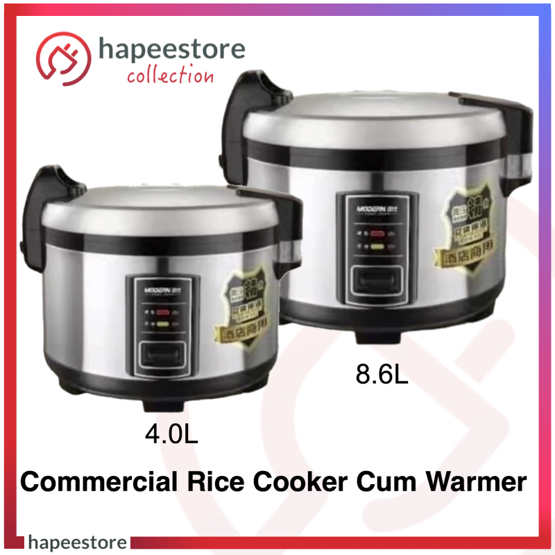 Commercial 2 in 1 Rice Cooker With Warmer Two Sizes 4.0L 8.6L Inner Pot Size