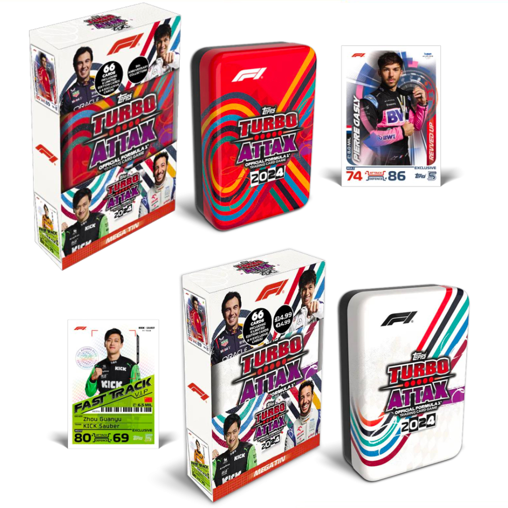 2024 Topps Formula 1 Turbo Attax Trading Cards - Full Box With 240 Cards & Limited Editions