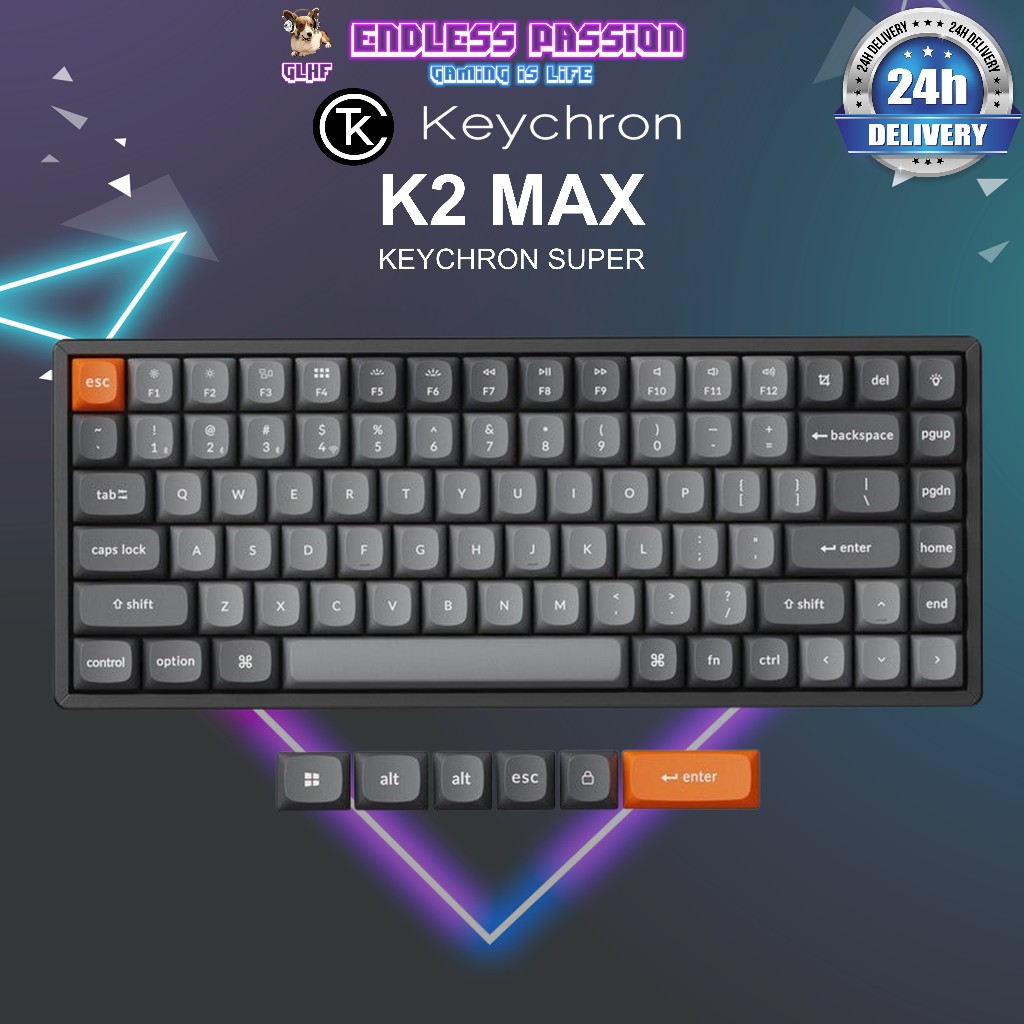 Keychron K2 Max QMK Wireless Mechanical Keyboard | Shopee Singapore
