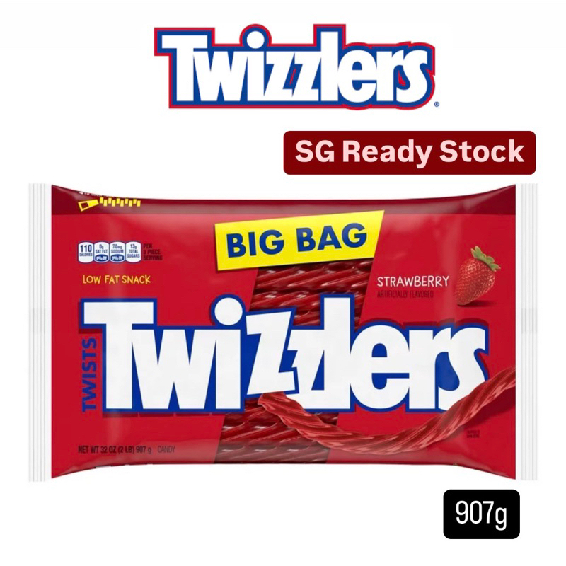 Twizzlers Strawberry Licorice Twists BIG BAG LOW FAT Strawberry ...