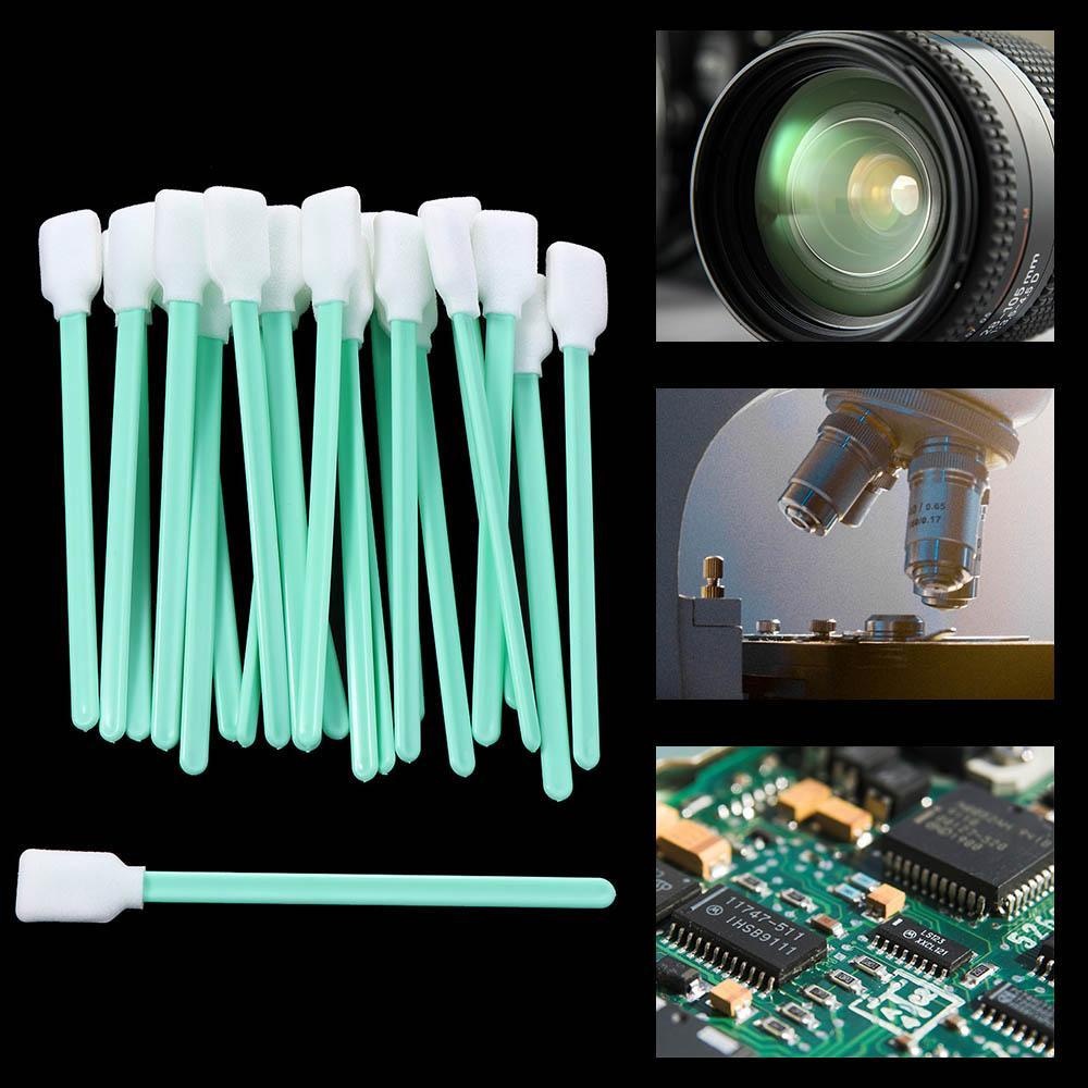 【SG】100Pcs Lenses Sponge Swab Stick Dust-free Printhead Cleaning Sponge ...