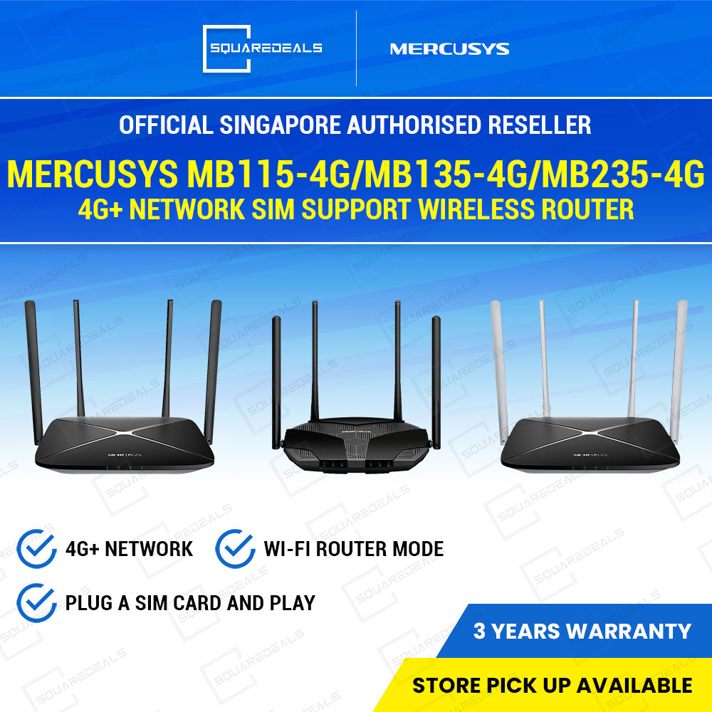 Mercusys MB115-4G MB135-4G MB235-4G Plug SIM card and play 4G+ network ...