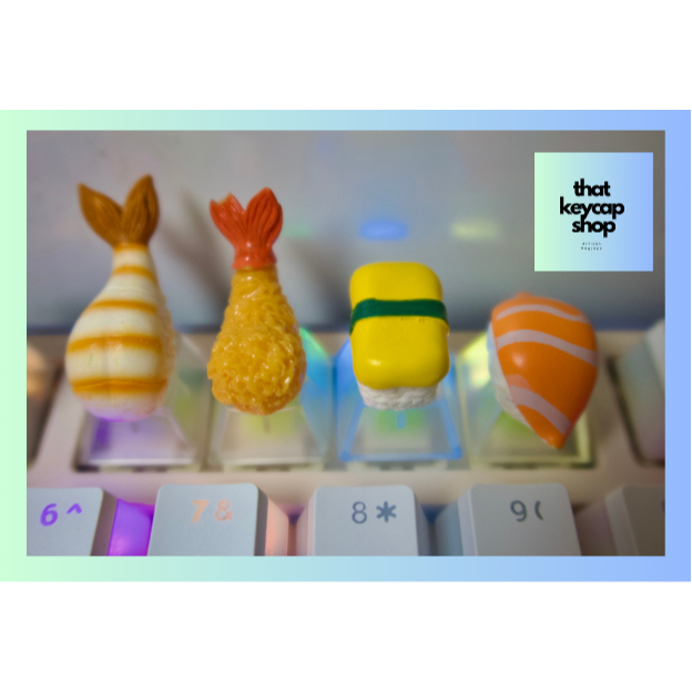 Sushi Keycap Japanese Keycap Artisan keycap Handmade keycap Resin ...