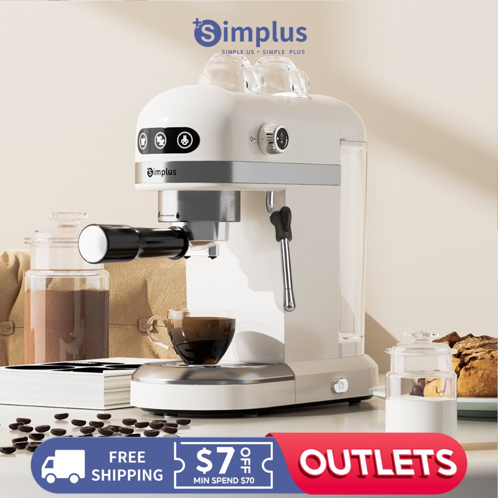 Simplus Espresso Coffee Machine Milk Frother Semi-Automatic 20BAR ...