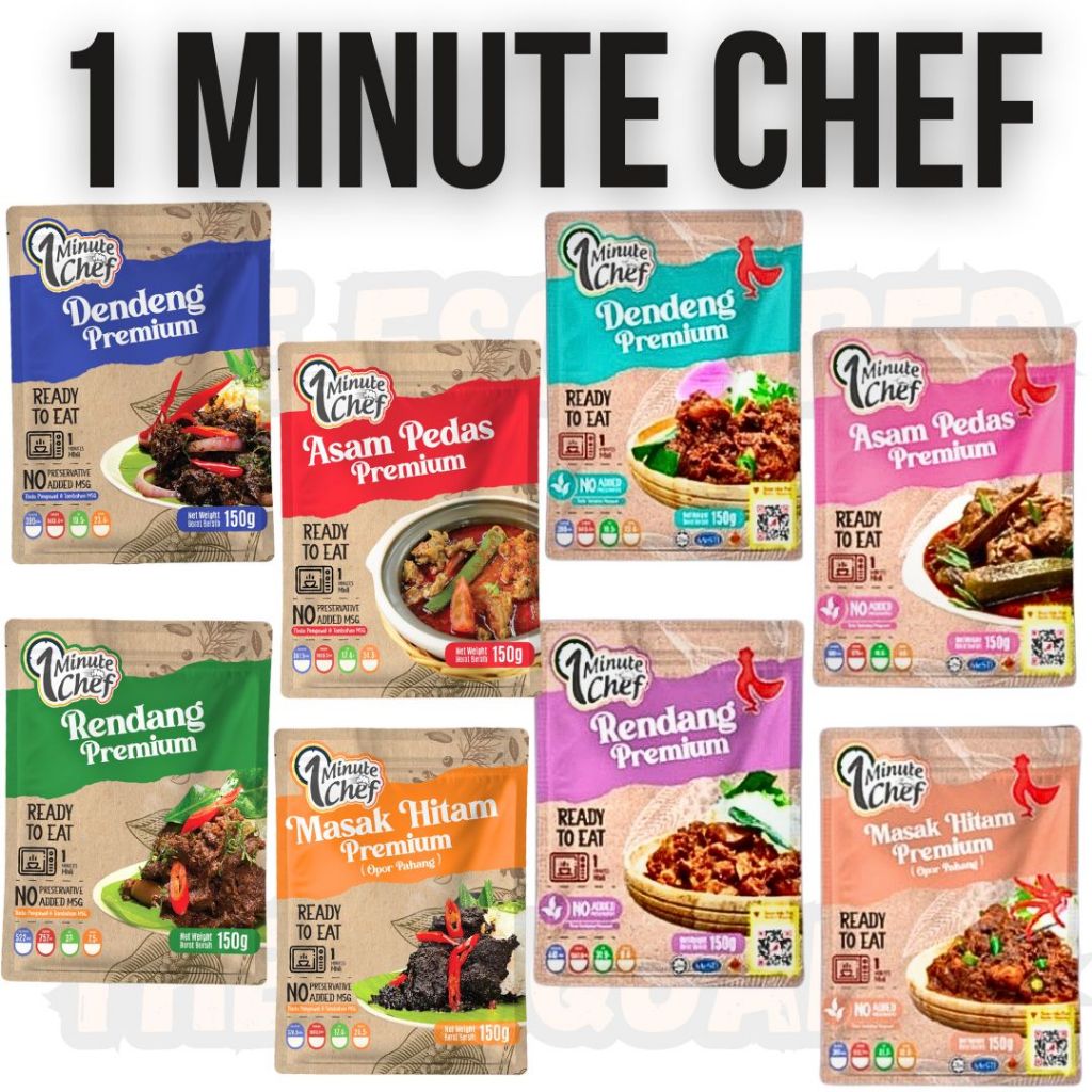 CLEARANCE: 1 Minute Chef Halal Ready To Eat | Rendang | Asam Pedas ...