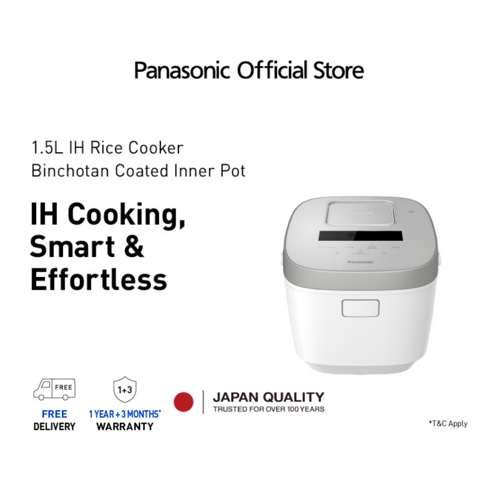 Panasonic 1.5L IH Micom Rice Cooker SR-HFT153WSH with 10 Menus and ...