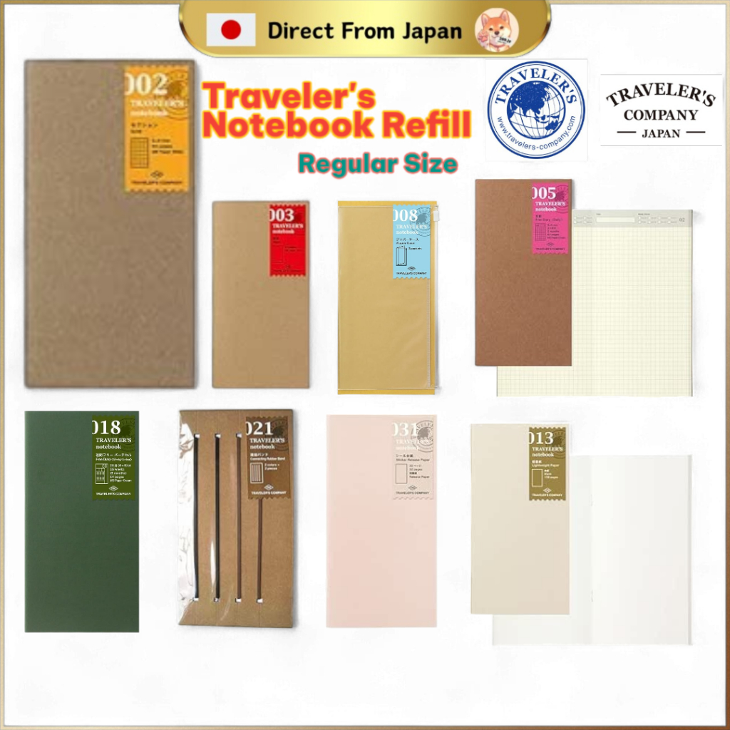 Traveler's Notebook Regular Size Refill for Diary and Vertical Weekly ...
