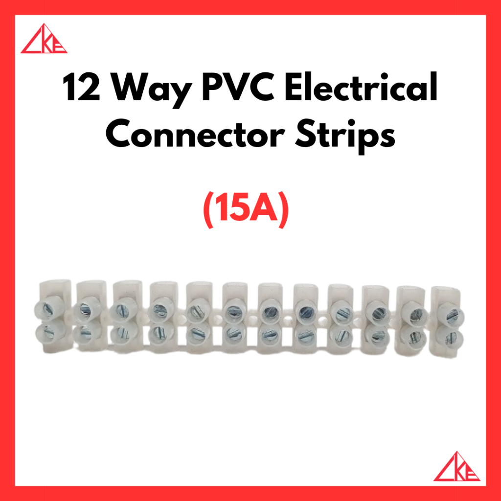 12 Way PVC Electrical Connector Strips (6A/10A/15A/30A available ...